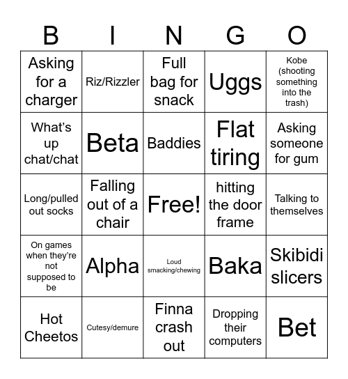 Wachter Bingo Card