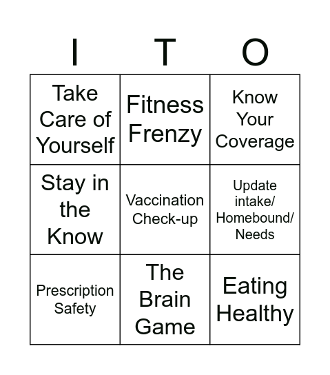 Info BINGO Card