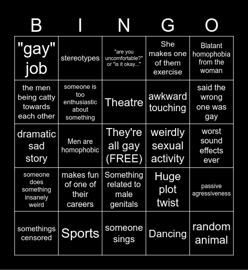 Gay, Straight, Or Taken Bingo Card
