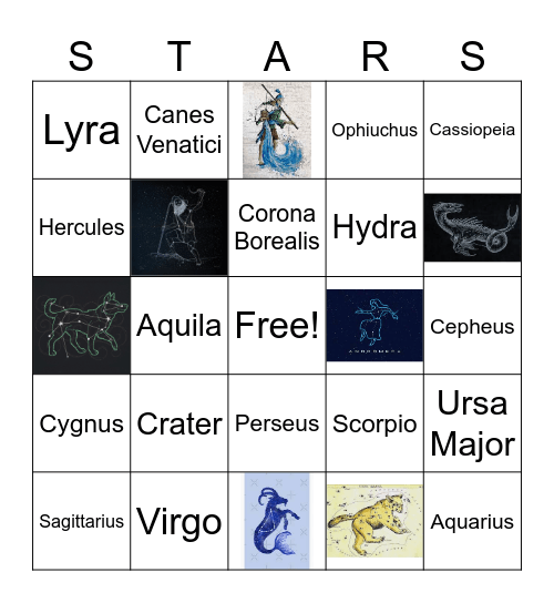 Constellation Bingo Card
