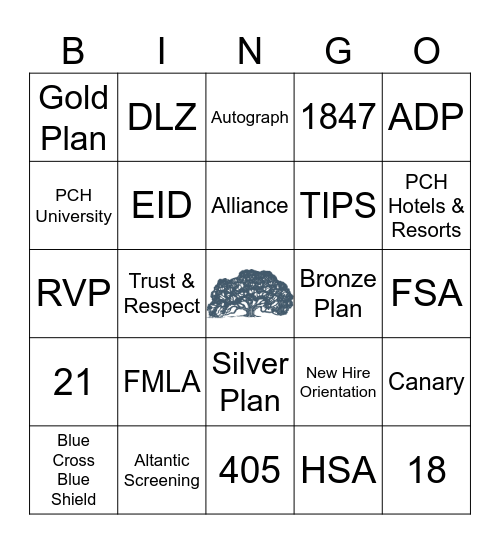 HR Bingo! Bingo Card