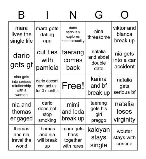 mega bingo no 1 Bingo Card