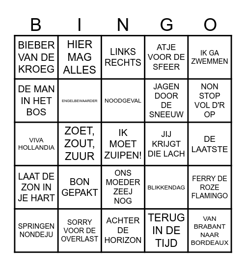 OLAF'S MUZIEK Bingo Card