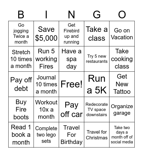 2025 Bingo Card