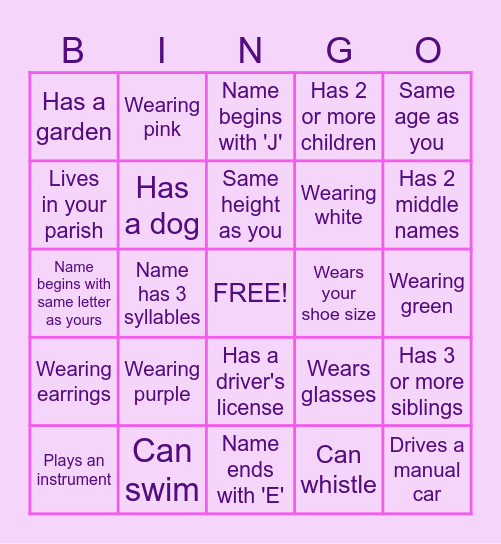 Birthday Brunch Party Bingo Card