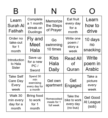 2025 Bingo Card
