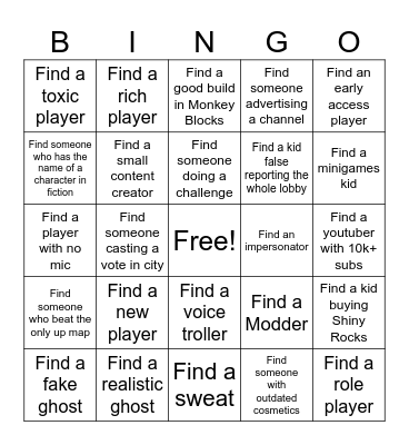 bingooooop[ Bingo Card