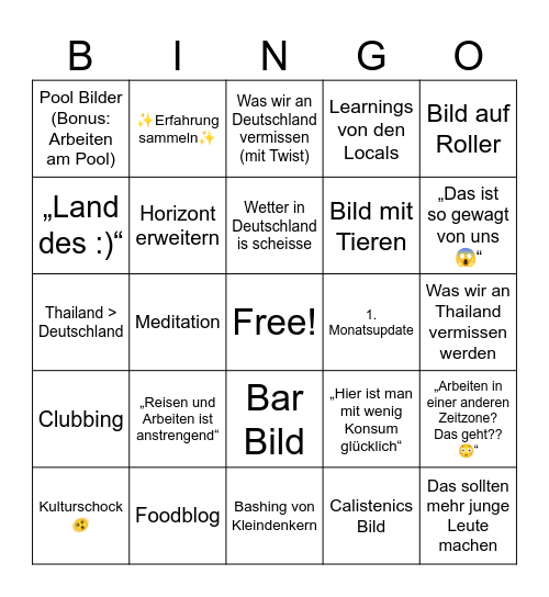 Linkedin Asie Bingo Card