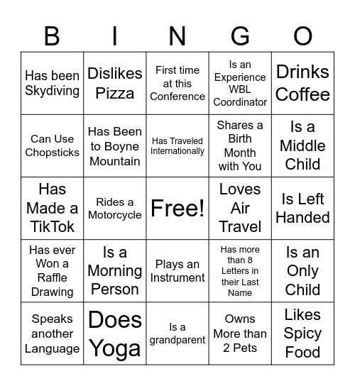 MCPA Bingo Card