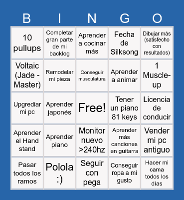 2025 Bingo Card