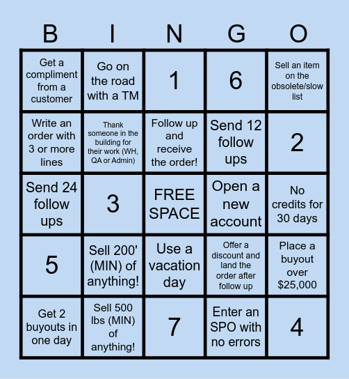 TW Agawam BINGO Card