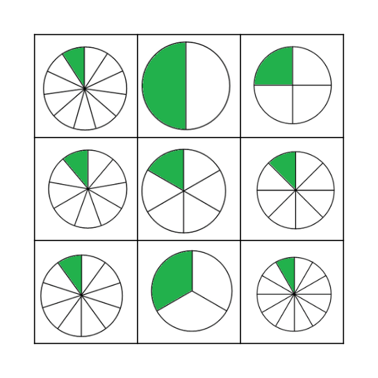 Bråk-BINGO Card