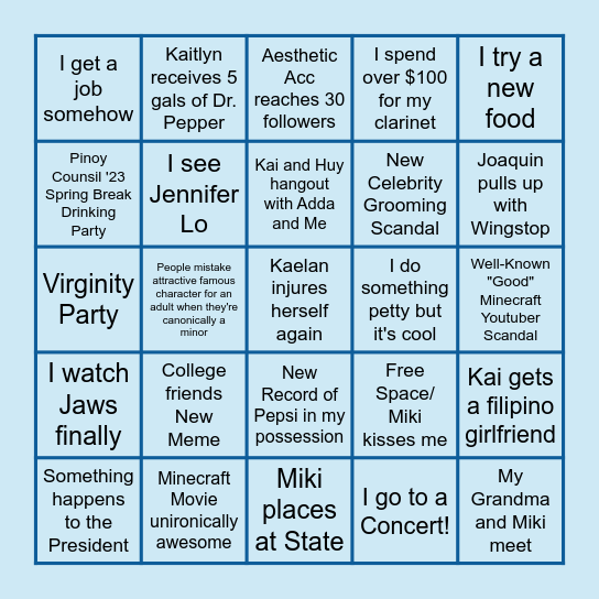 2025 BINGO Card