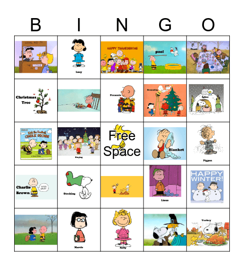 Charlie Brown Bingo Card