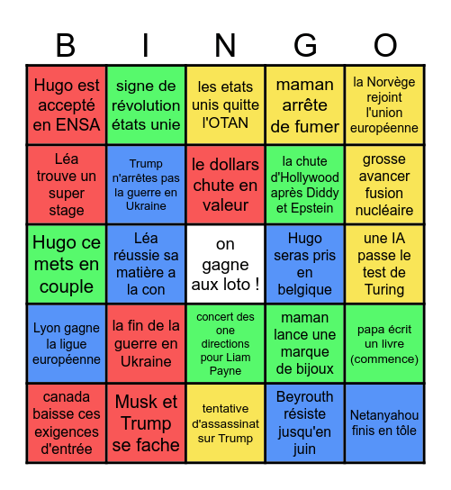 Bingo Ouanalao 2025 Bingo Card