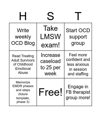 Heart Stone Goals Bingo Card