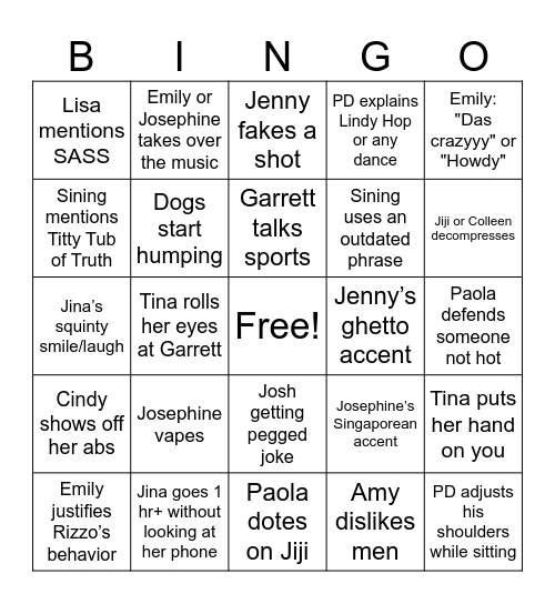 Henny Bingo Card