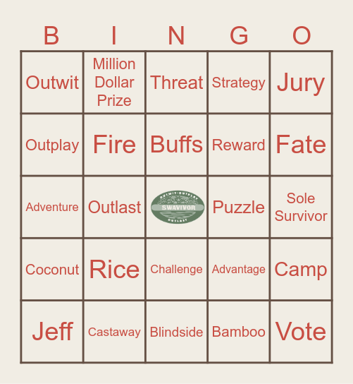 SWAVIVOR Bingo Card