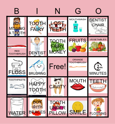 DENTAL HEALTH BINGO Card