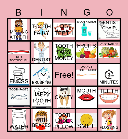 DENTAL HEALTH BINGO Card