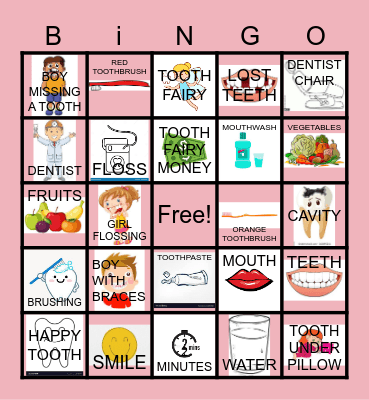 DENTAL HEALTH BINGO Card