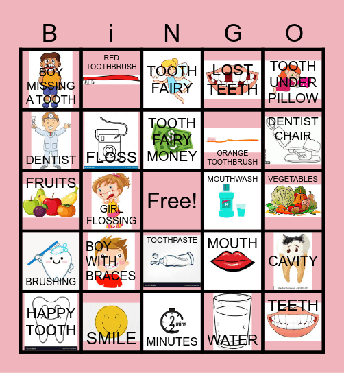DENTAL HEALTH BINGO Card