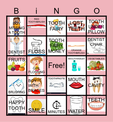 DENTAL HEALTH BINGO Card