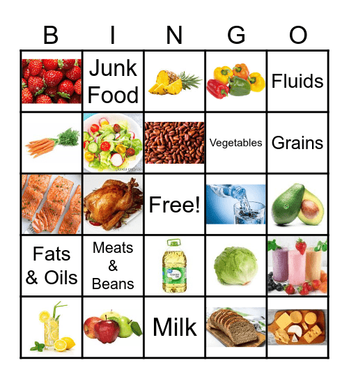 Healthy Bingo!!! Bingo Card