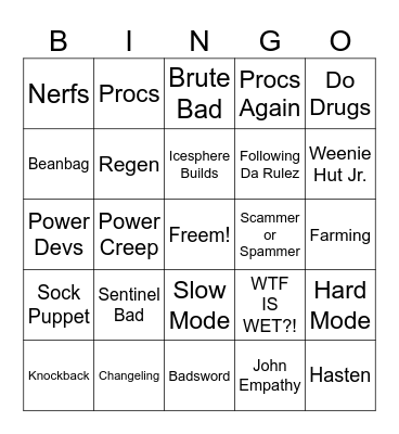 CoH Homecoming Discord Bingo Card Bingo Card
