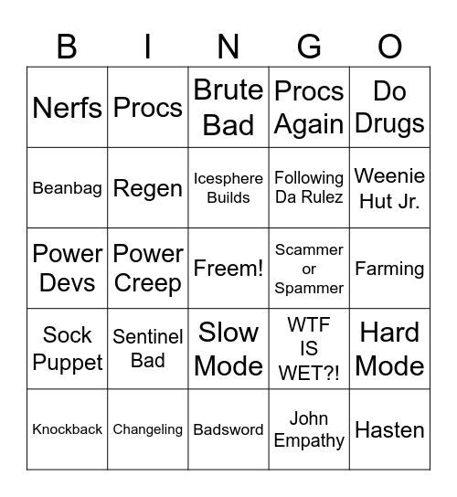 CoH Homecoming Discord Bingo Card Bingo Card