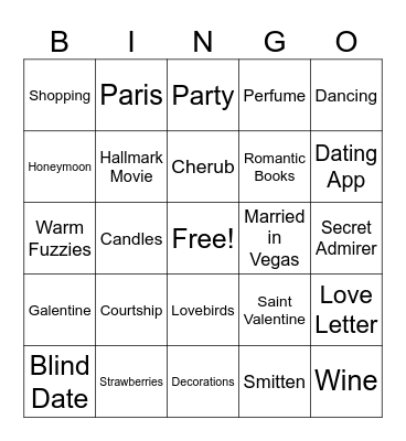 VDay Bingo Card