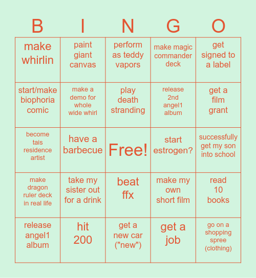 bingo 2025 Bingo Card