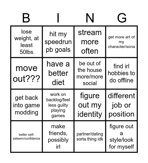 2025 Bingo Card