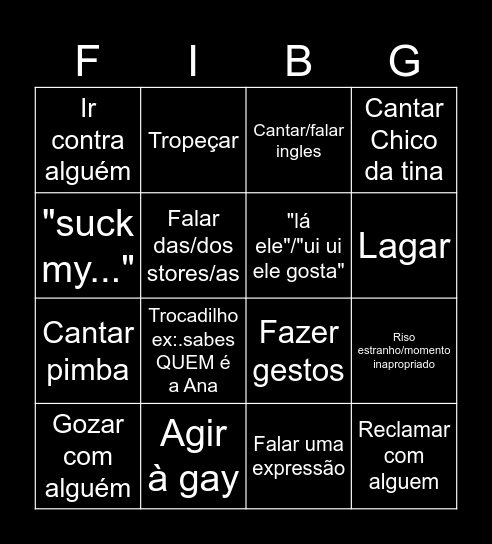 FILIPE BINGO Card