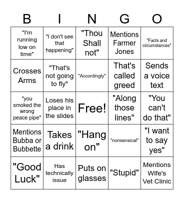 Bingo Card