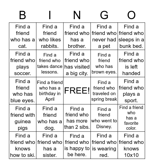 Anna's 8th Birthday Party Bingo Card