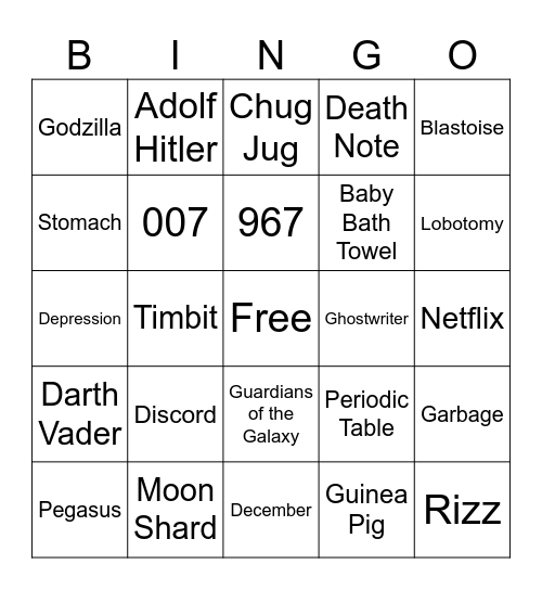 Infinite Craft Bingo Card