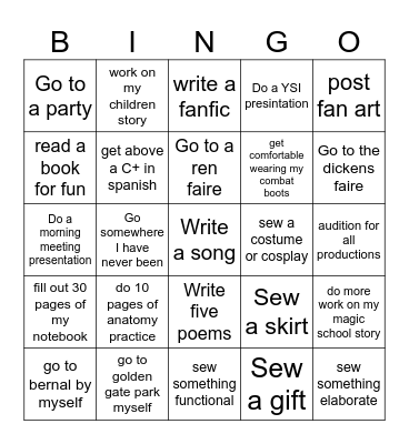 New Years Bingo 2025-26 Bingo Card