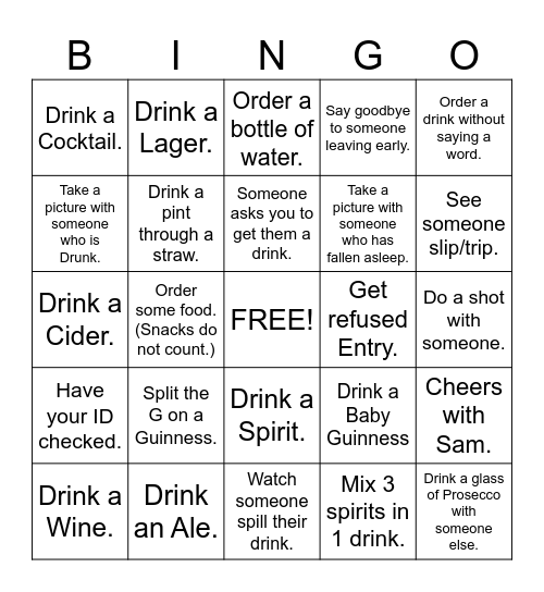Moons Bingo Card