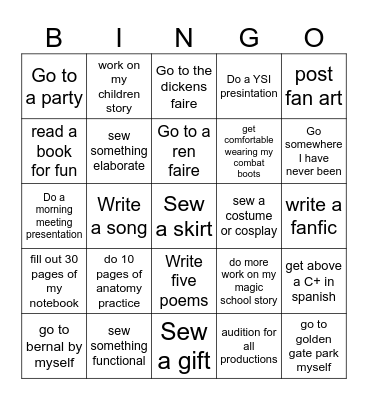 New Years Bingo 2025-26 Bingo Card