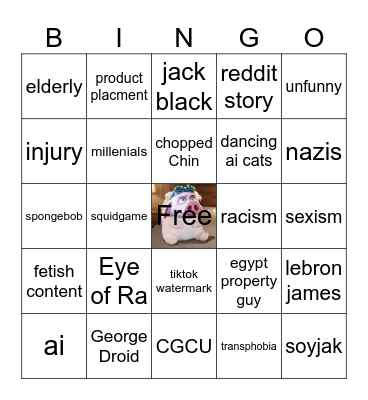 Instagram reels bingo Card