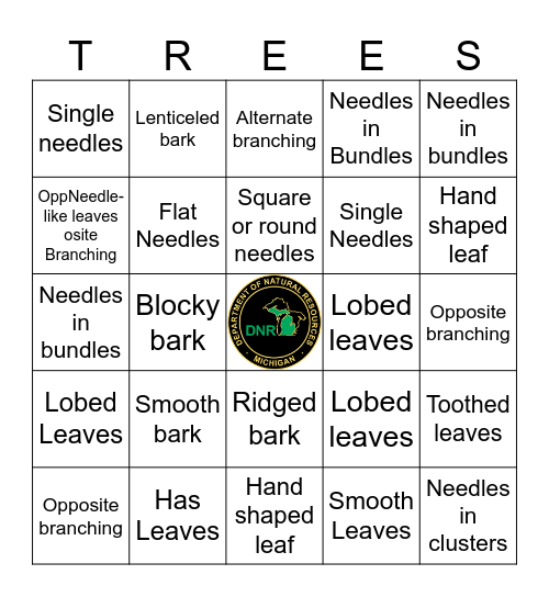 Trees of the Porkies Bingo Card