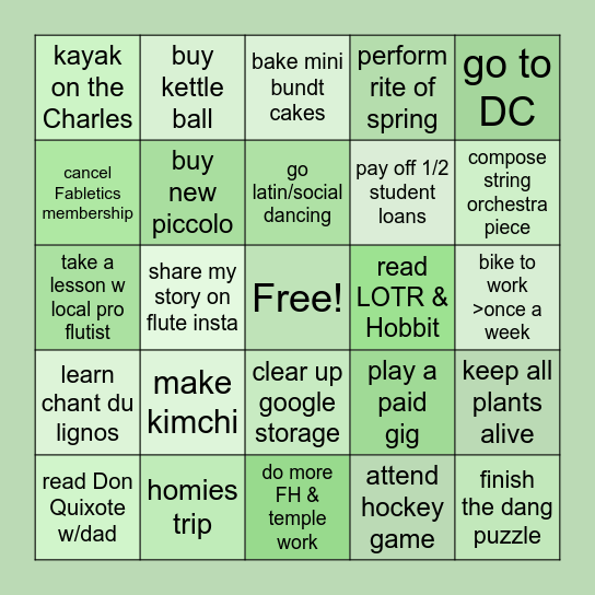 2025 BINGO BABY Bingo Card