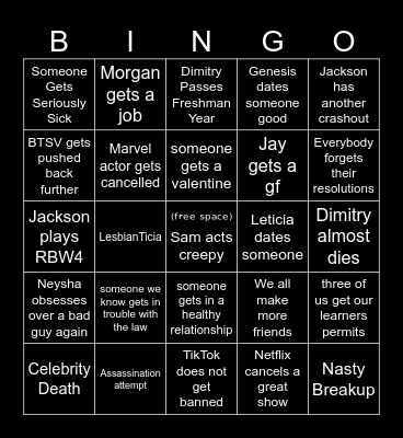 2025 bingo Card