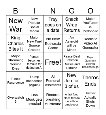 2025 Bingo Card