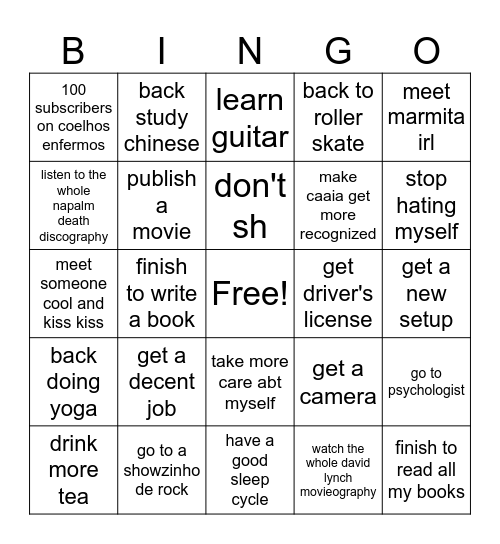 bingo foda Bingo Card