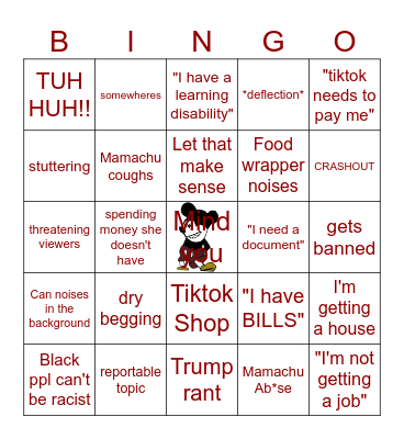 Tophia Live Bingo Card