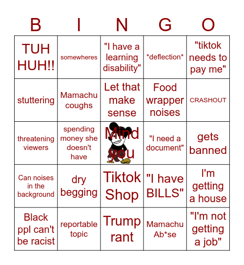 Tophia Live Bingo Card