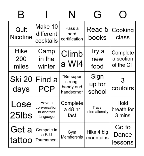 2025 New Years | Kasey Bingo Card