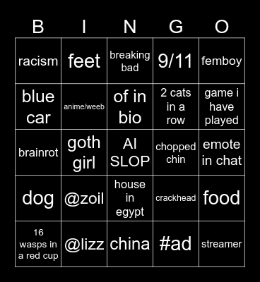 brainrot time Bingo Card